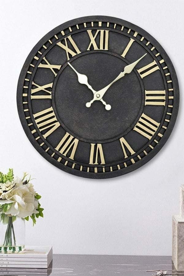 Living and Home 30Cm Decorative Roman Numeral Wall Clock