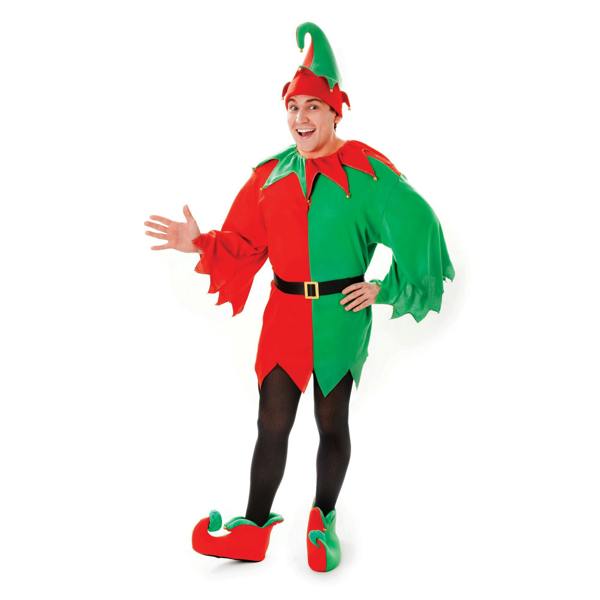 Bristol Novelty Unisex Adults Elf Helper Costume - Red/Green - 