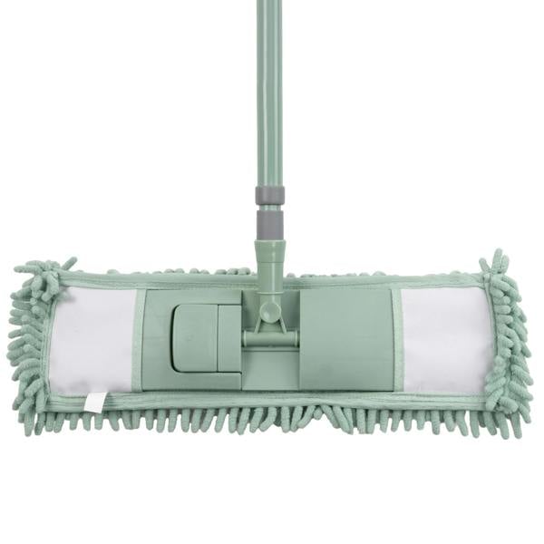 JVL Extendable Chenille Mop With 2 Replacement Heads - Green