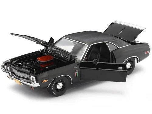 a black car with its doors open