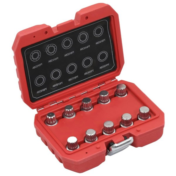 Berkfield 10 Piece Locking Wheel Nut Key Set for VW