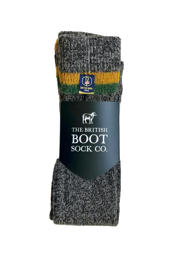 The British Boot Sock Company Wellington Boot Socks – Dark Natural | 100% British Wool | UK 8–12
