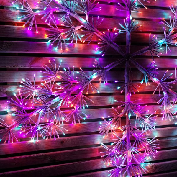 Samuel Alexander 1.2m Twinkling Starburst Snowflake Christmas decoration with 960 Rainbow LEDs