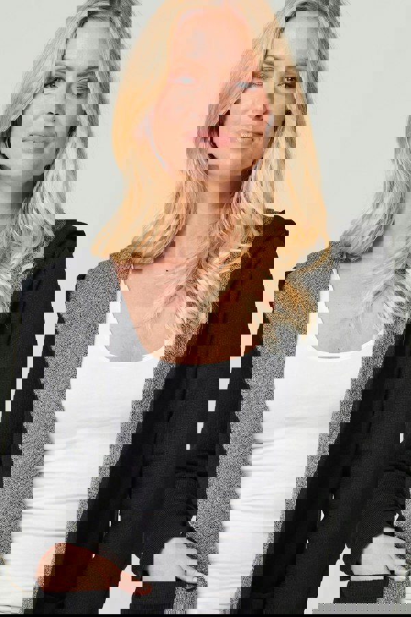 Black | Open Front Hooded Longline Cardigan