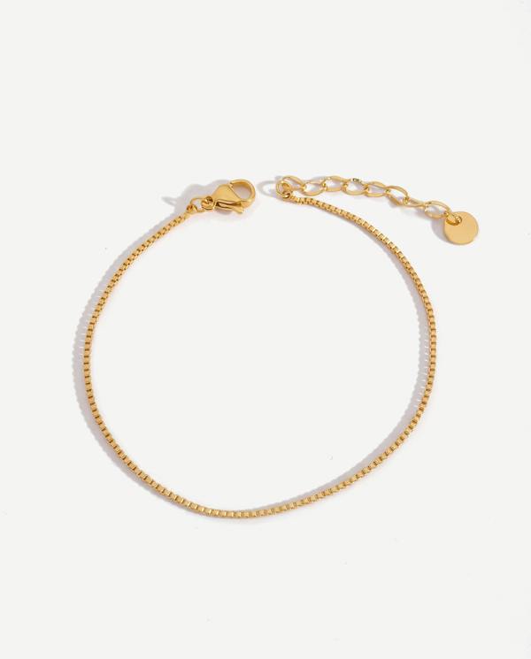 Elk & Bloom Tiny 14K Gold Keel Chain Link Bracelet