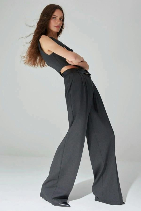 WOVCOR Wide Leg Woven Trousers