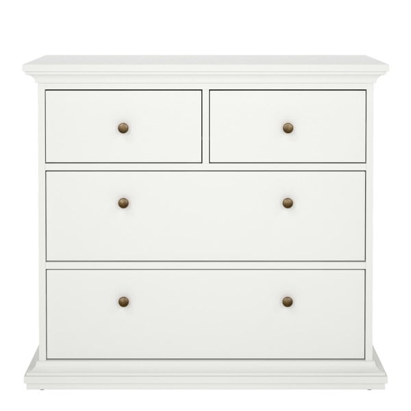 Furniture To Go Paris Chest of 4 Drawers in White