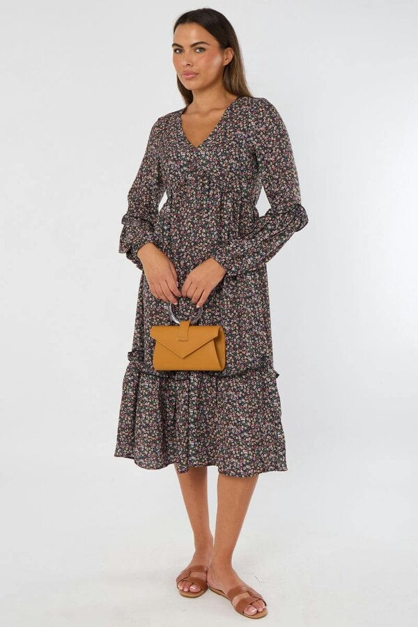 Elaina Fashion Ditsy Floral Maxi Dress