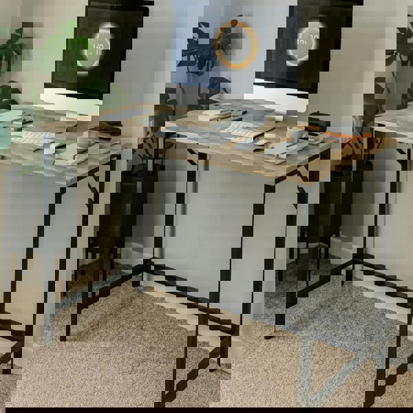 Storvo Industrial Large 120CM Wide Computer Desk For Home Office Workstation