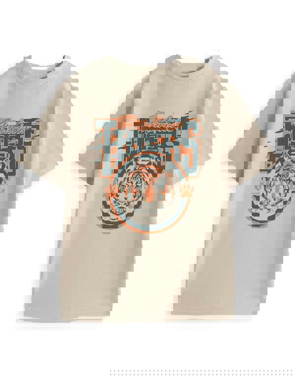 Stranger Things Unisex Kids Beige Hawkins Tigers Short Sleeved T-Shirt