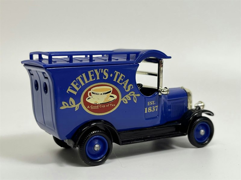 MCSlots Bull Nose Morris Delivery Van 1926 Tetley Tea Bags On The Road Lledo TTB1D S4