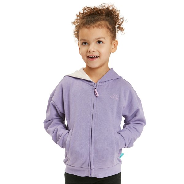 Luca and Rosa Purple Zip Up Girls Hoodie