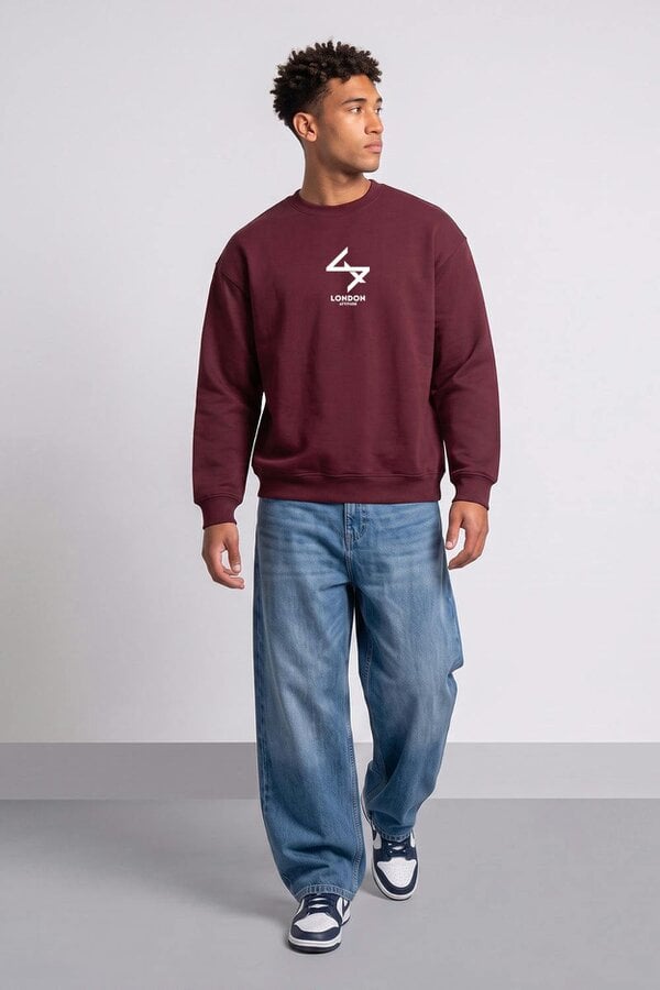 London Attitude Relaxed Fit Japanese Inspired Graphic Sweatshirt