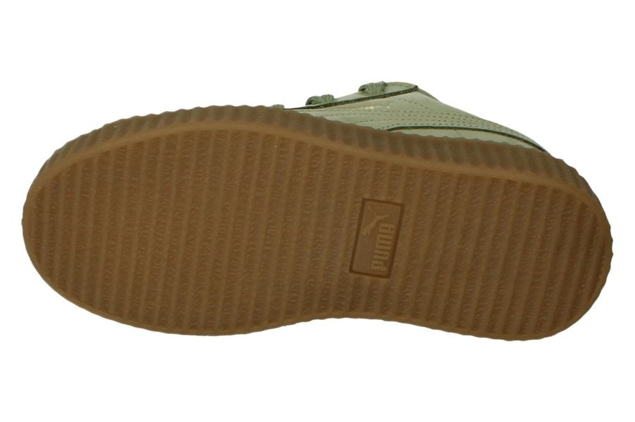 Puma Creeper Phatty Nubuck Unisex Trainers 396813   - Green Fog Puma Gold 02 - Photo 4