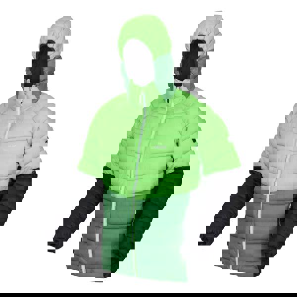 Regatta Mens Harrock II Baffled Padded Jacket - Jasmine Green/Field Green - 