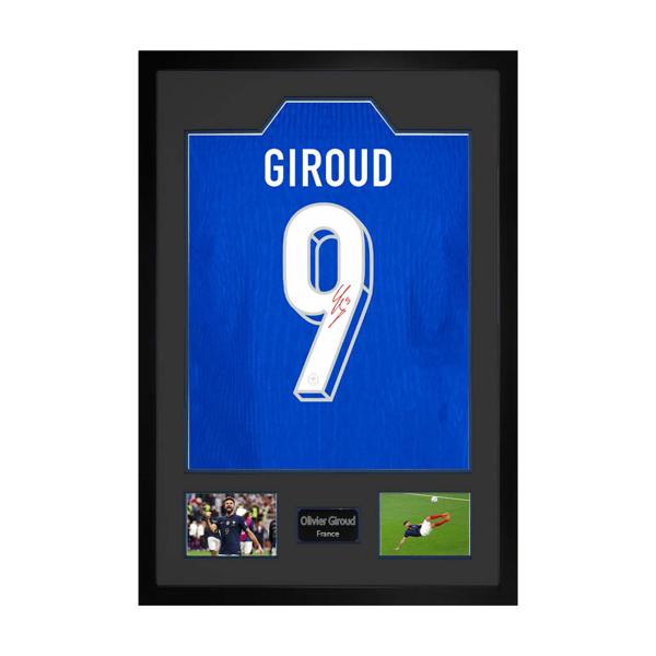 Olivier Giroud Signed France Shirt Premium Frame