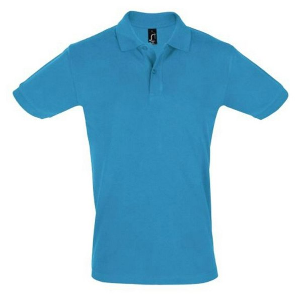 SOLS Mens Perfect Pique Short Sleeve Polo Shirt - Aqua