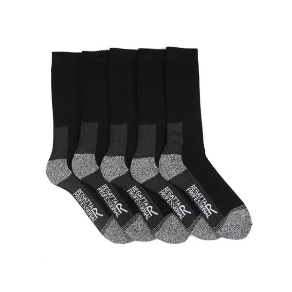 Regatta Professional Mens Boot Socks (Pack of 5) - Black - 