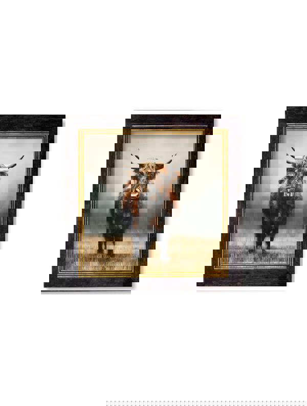 Exceptional Art Highland Cow - Oxford square frame