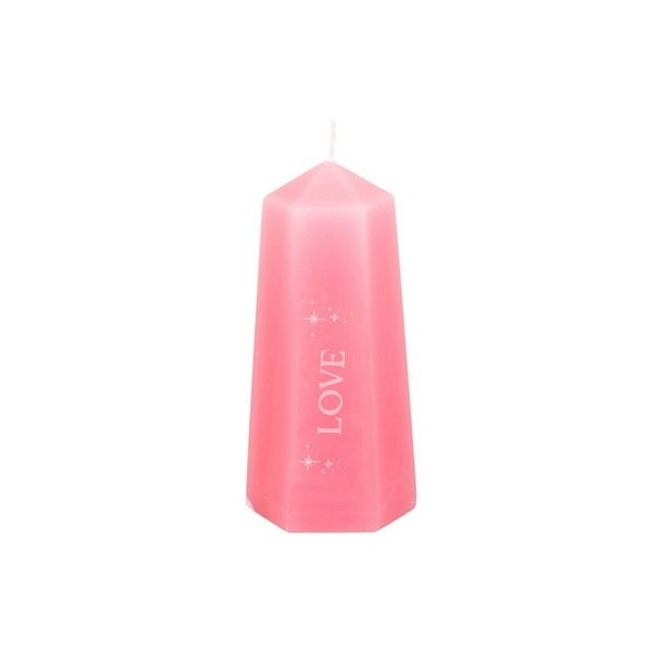 Serano Love Crystal Candle with Rough Rose Quartz