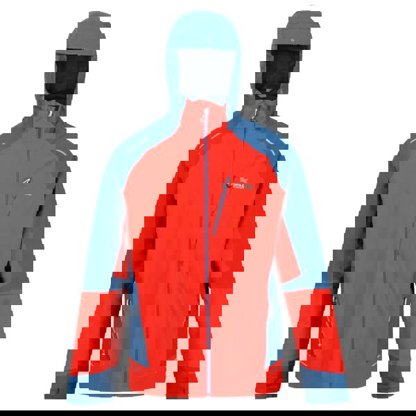 Regatta Mens Highton Pro Waterproof Jacket - Fiery Red/Dynasty Blue