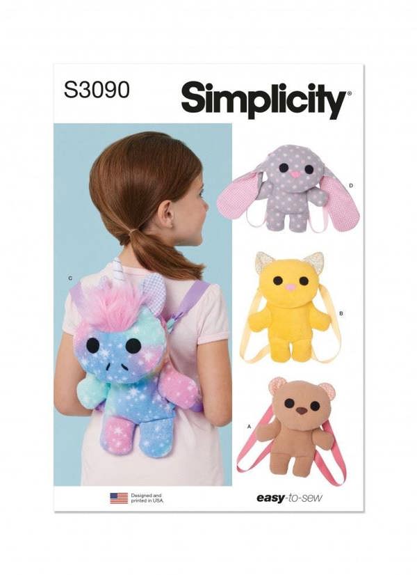 Simplicity Sewing Pattern 3090, Bags for Kids, OS (One Size) - Easy