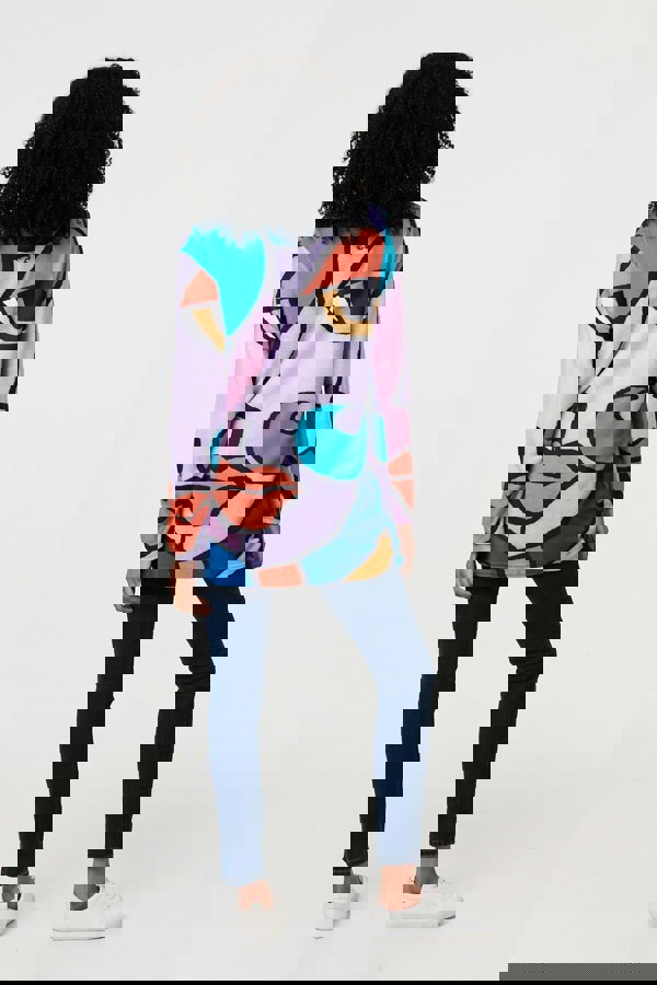 Green | Abstract Diamante Detail Tunic Top