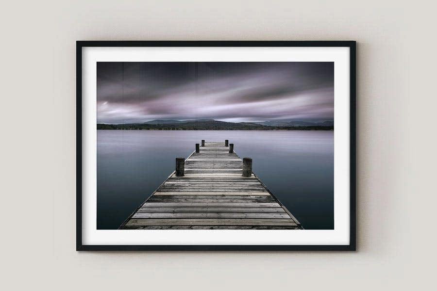 Windermere lake wall art framed