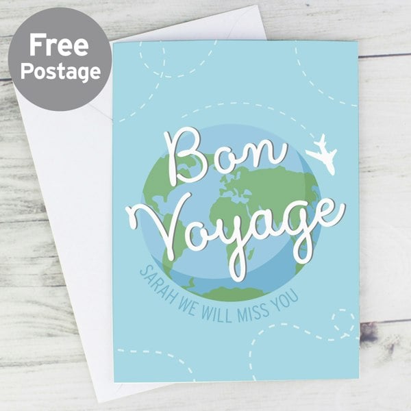 Personalised Memento Company Personalised Bon Voyage Card