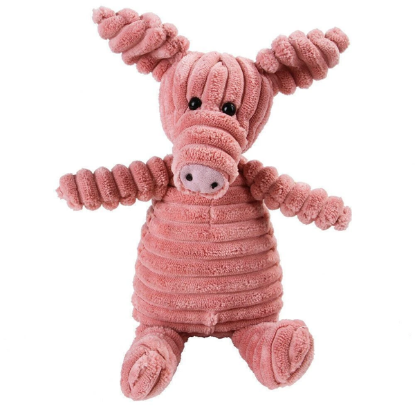 Nice Design Corduroy Dog & Puppy Animal Plush Squeaky Chew Toys