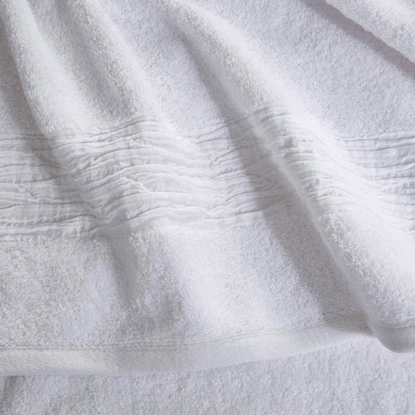 Lazy Linen Turkish 600 gsm Cotton Bath Towel - White