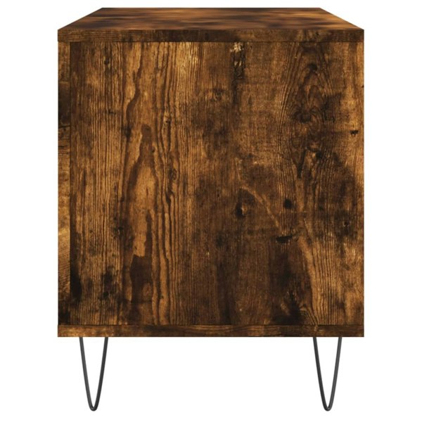 Berkfield Record Cabinet Smoked Oak 100x38x48 cm Engineered Wood