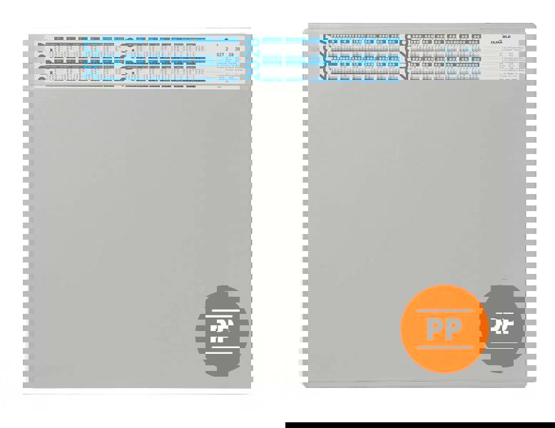 Durable Calendar Desk Mat Clear Overlay Notes Protector Pad | 65x48 cm | Grey