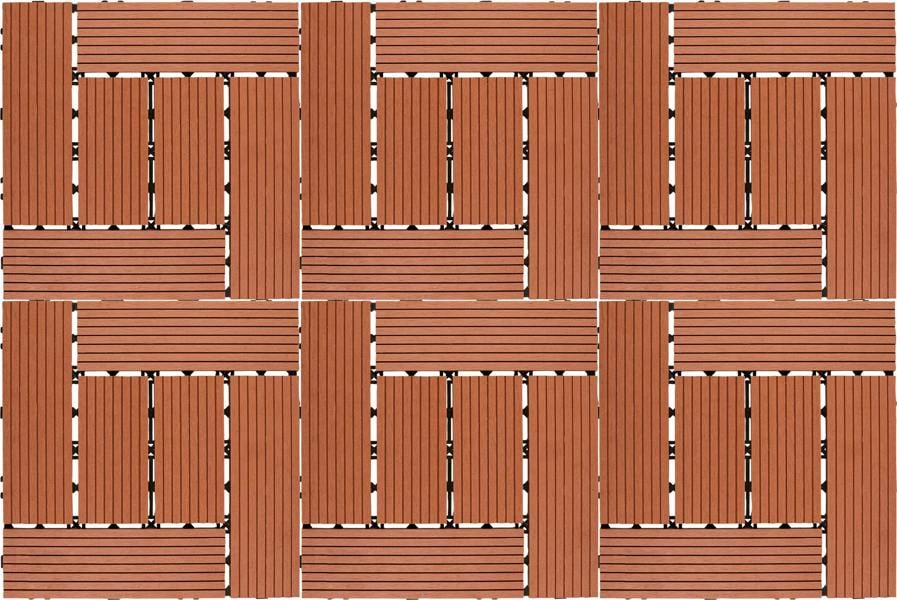 St Helens Patio & Deck Tiles, Terra Cotta Brick (6 Pack)