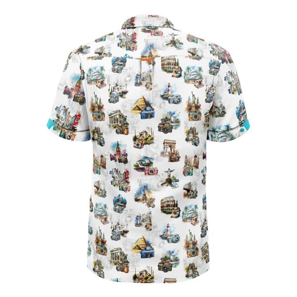 THE WORLD LENS CAMERA PRINT SHORT SLEEVE SHIRT - Claudio Lugli Shirts