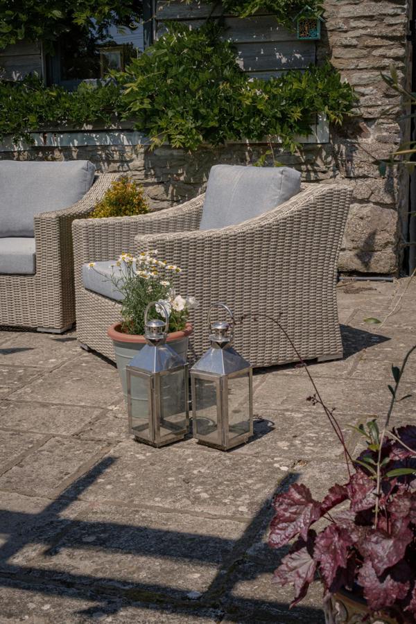Statement Furniture Friston Rattan Garden Furniture Set Sofa Armchairs & Coffee Table Set
