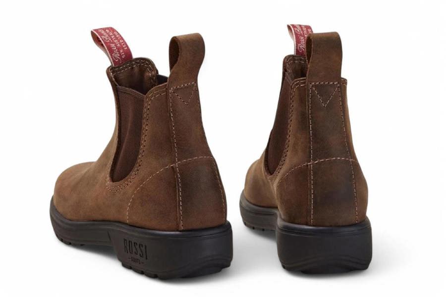Rossi Boots Rossi 303 Endura Tan Brown Leather Chelsea Boots