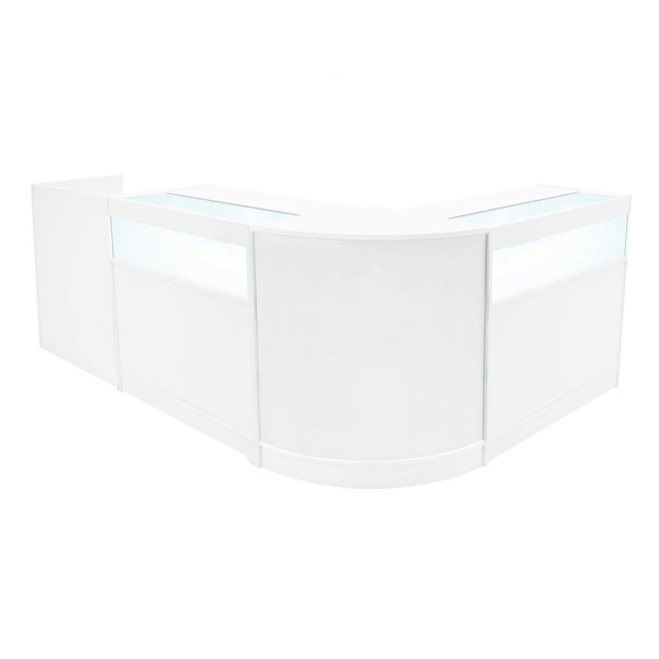 Monstershop Luna LED Shop Counter Set CM60, TB60 & 2 x B900 - White