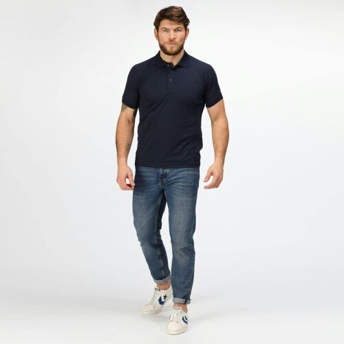 Regatta Professional Mens Coolweave Short Sleeve Polo Shirt - Navy