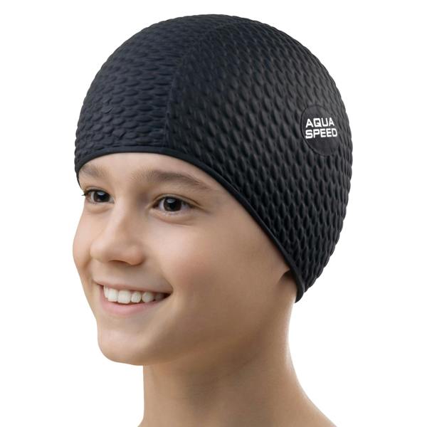 Aqua Speed Girls Bombastic Swimming Cap | Long Hair Soft Latex Comfortable Fit Cap