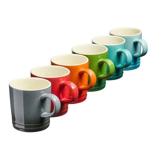 Cooks Professional 6 Piece Midi Coffee Mug Set | 240ml | Multi-Colour
