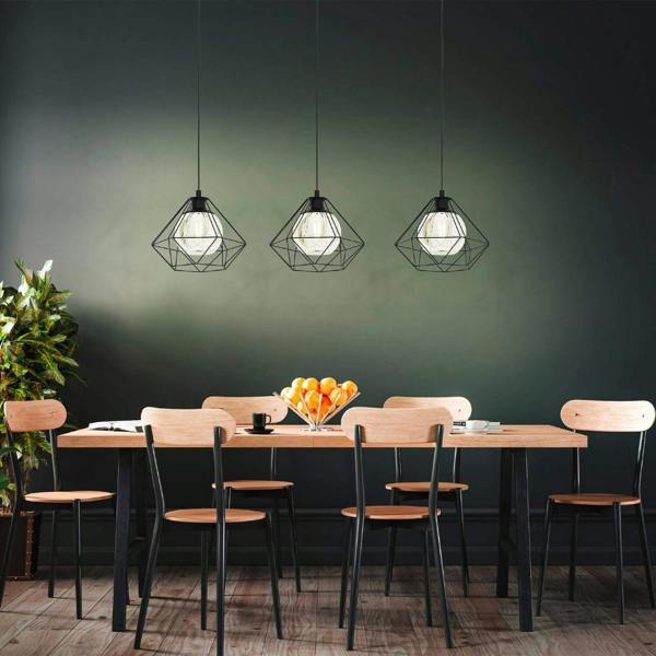 Pagazzi Lighting Burton 3 Light Black Ceiling Pendant Bar