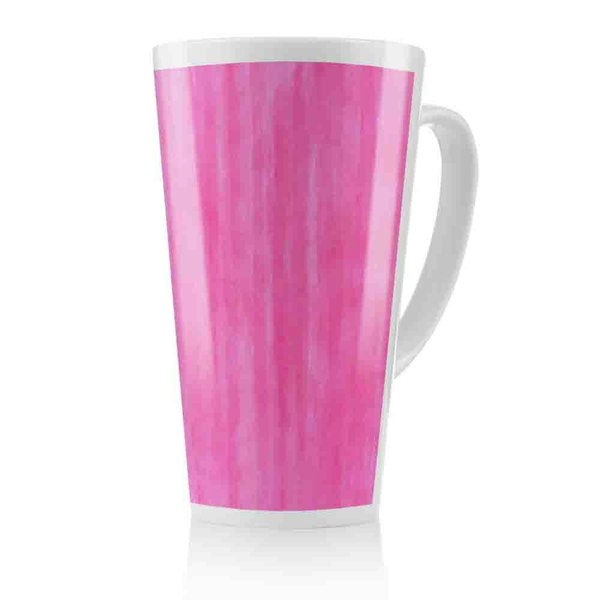 Benjamin Tate Design Pink Watercolour Strokes Latte Mug