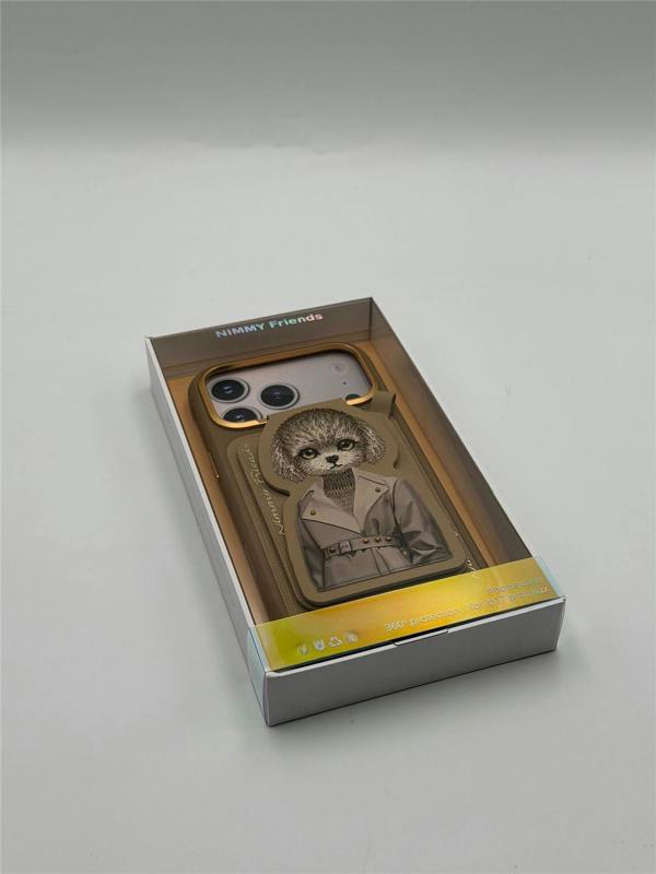 Nimmy Friends Nimmy Teddy Magnetic Combo Case with Detachable MagSafe Card Holder Stand for iPhone 17 Pro Max 6.9" Brown - N-CXMC-KTZH-IP17-PRO-MAX-14