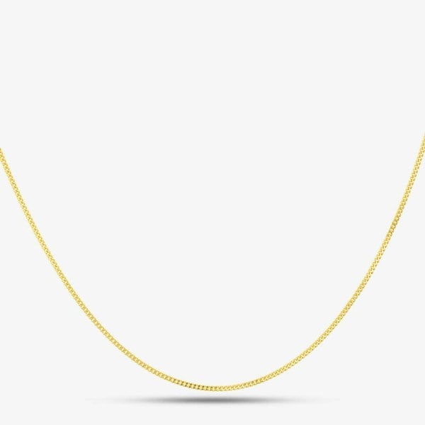 T. H. Baker Sterling Silver Yellow Gold Panza Curb Chain Necklace 8.91.0153