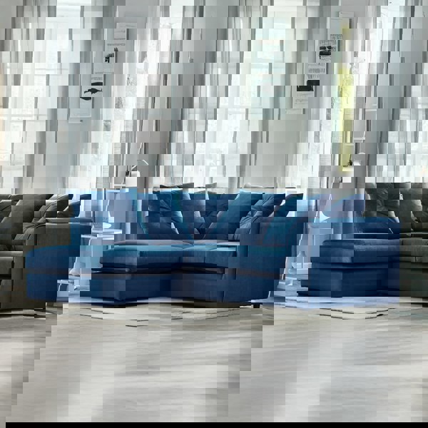 Furnishings For Less Fernando Plush Velvet Corner Sofa