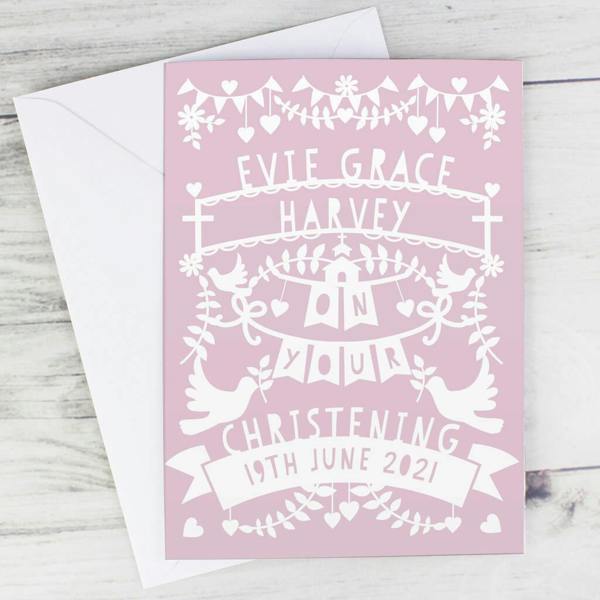 Personalised Papercut Style Card - main product image