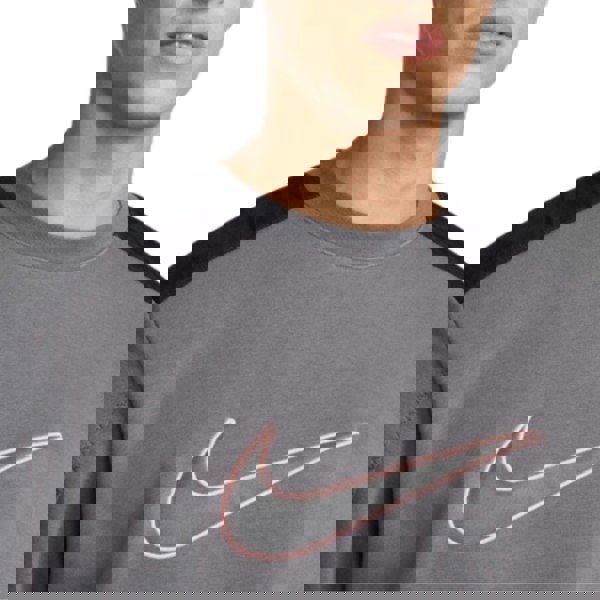 Nike Large Swoosh Logo Grey Jumper