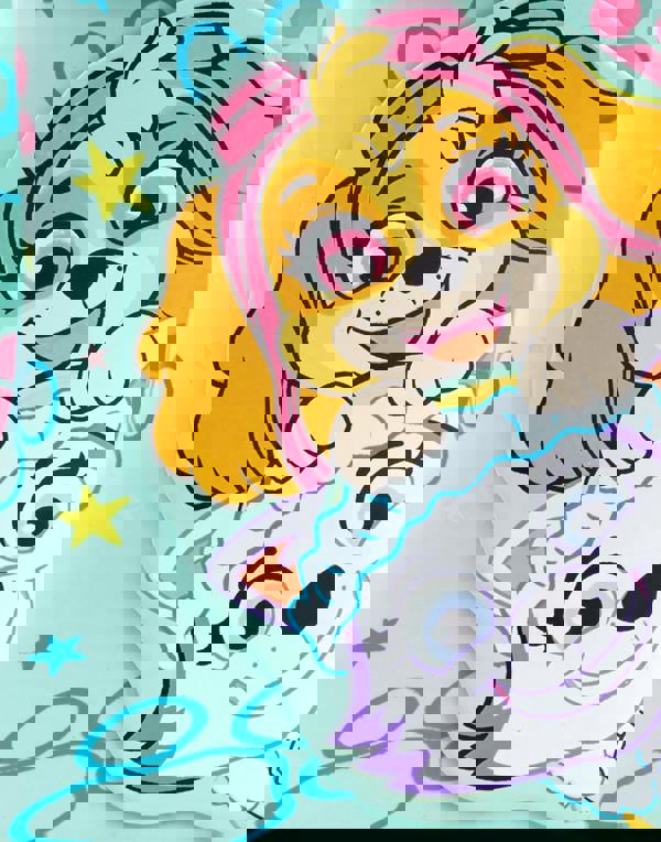 Paw Patrol Girls Multicoloured Skye & Everest Wellington Boots with Handles