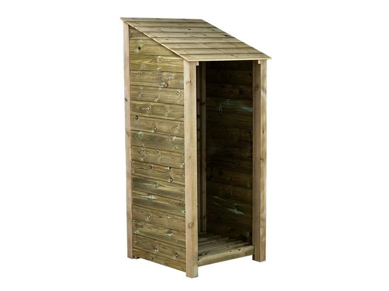 Arbor Garden Solutions Wooden Premium Tongue/Groove Log Store (W-79cm, H-126cm or H-180cm, D-88cm)